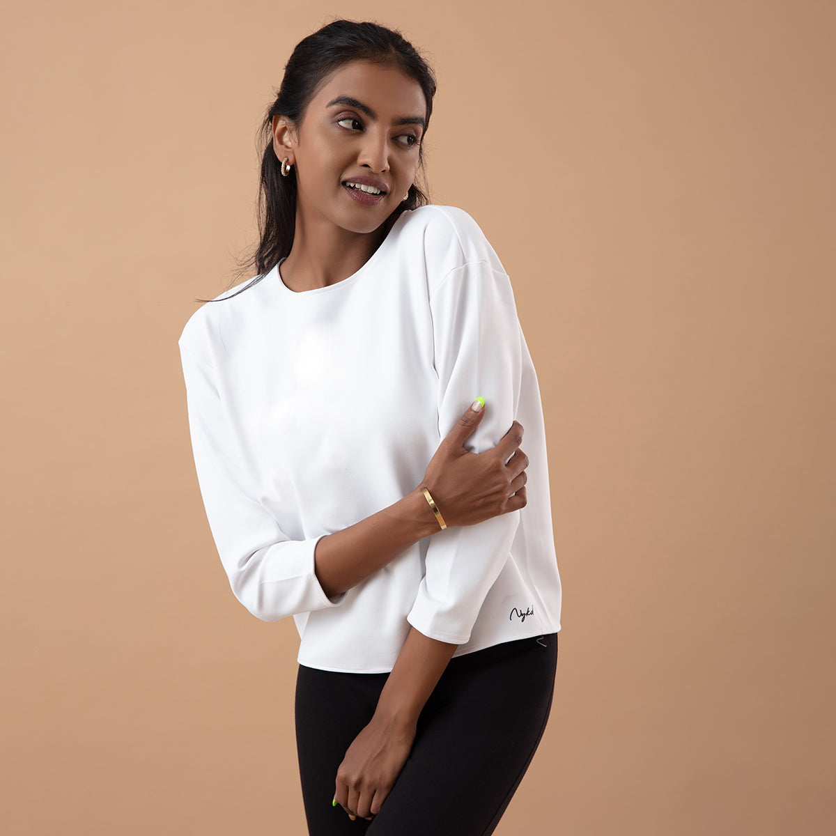 Â Nykd All Day Comfy Cozy Top- NYAT201 Optic White