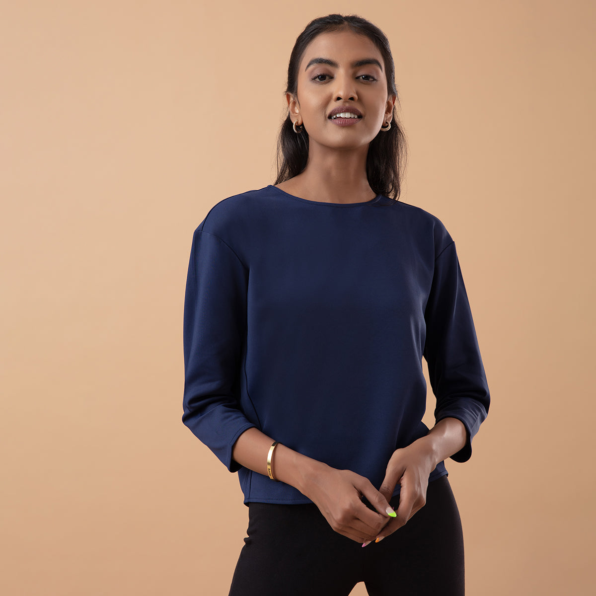 Nykd All Day Comfy Cozy Top- NYAT201 Peacoat Navy