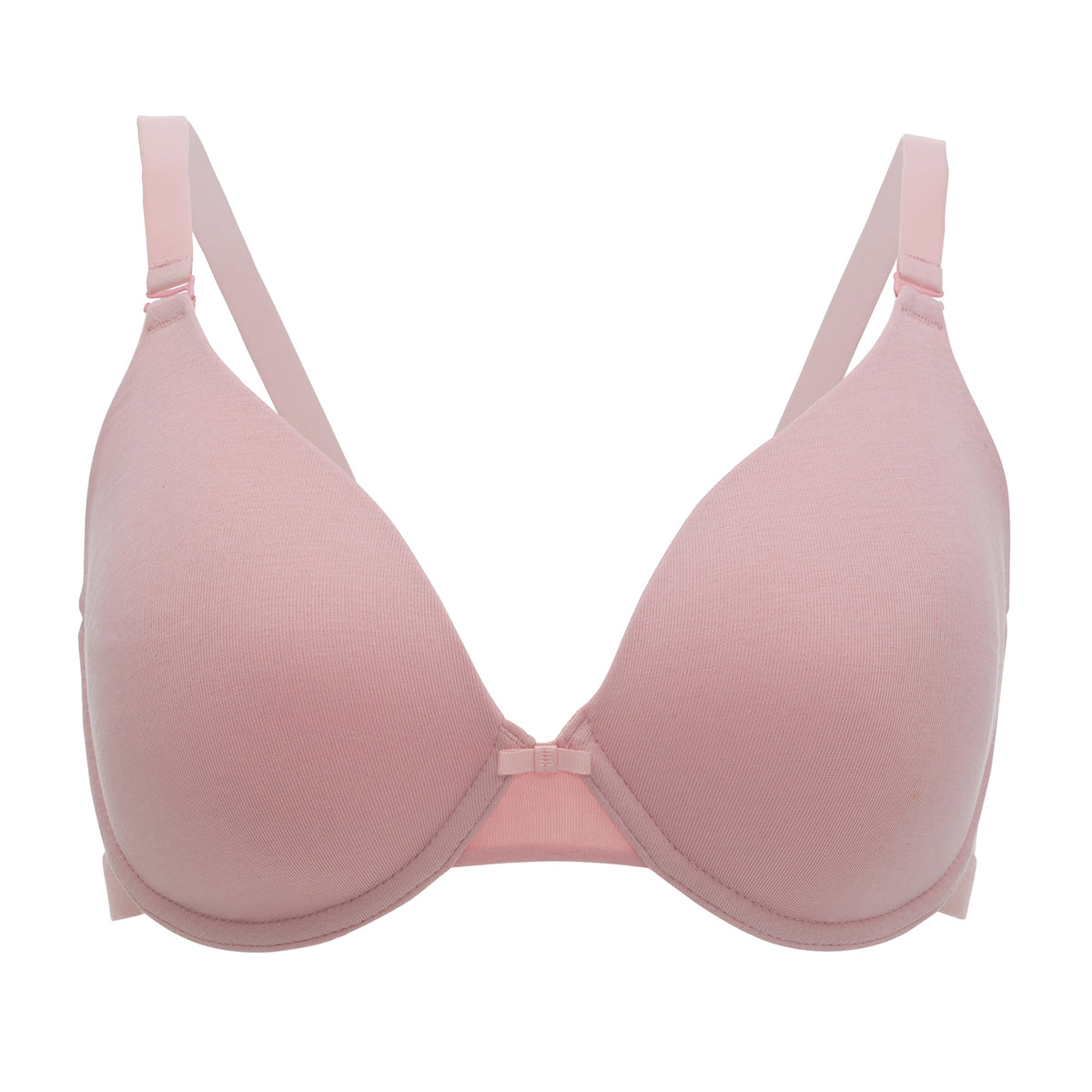 Breathe Cotton Padded wired T-shirt bra 3/4th coverage - Pink NYB001