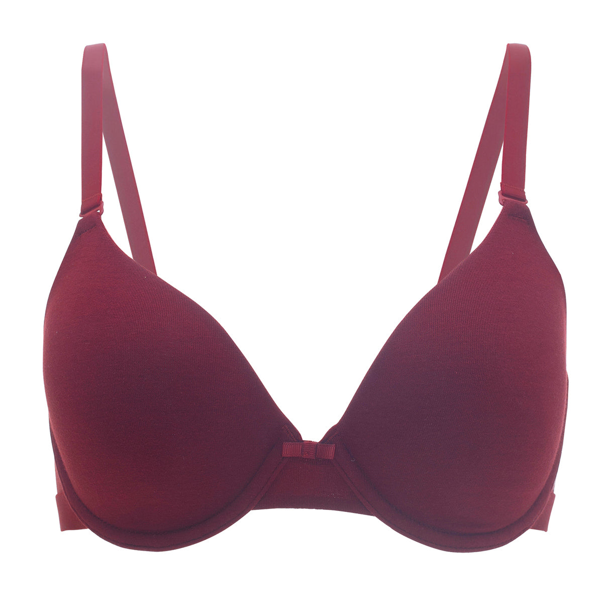Breathe Cotton Padded wired T-shirt bra 3/4th coverage - Maroon NYB001