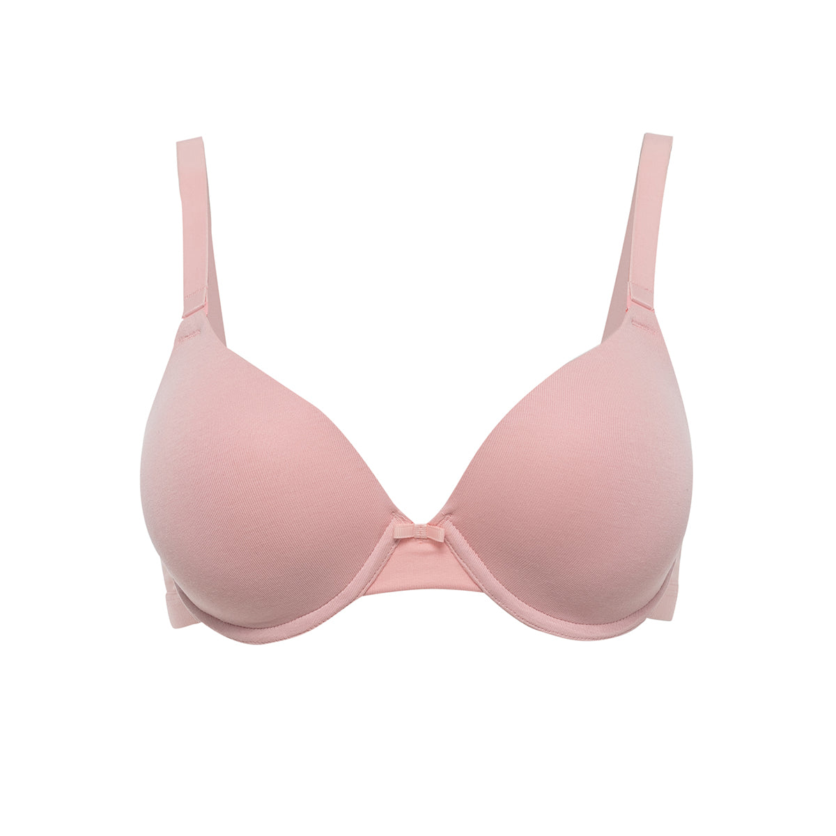 Breathe Cotton Padded wired Push up level-2 bra Demi coverage - Pink NYB005