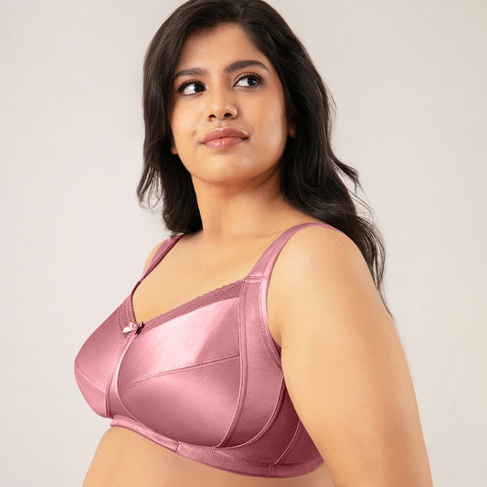Nykd by Nykaa Textured Lace Non Padded Wired Bra NYB140- Mauve