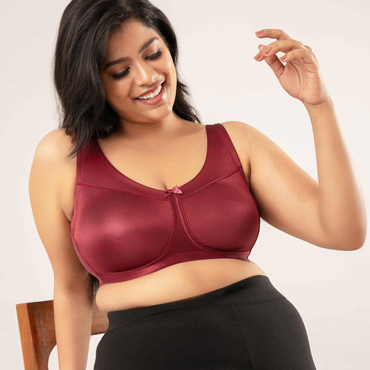 Nykd By Nykaa Minimize Me Bra-Maroon NYB044