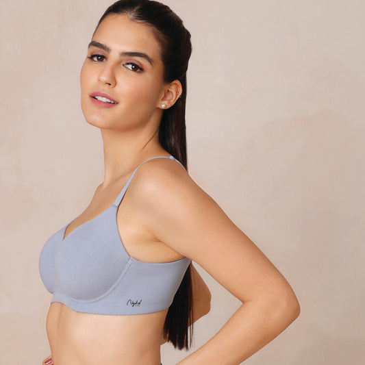 Cups of Joy Wire-free Shaping Bra-NYB094-M Blue