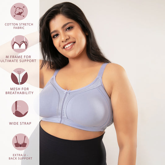 NYKD Encircled with Love Everyday Cotton Bra for Women Non Padded,  Wirefree, Full Coverage - Side Support