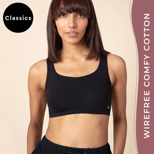 Buy NYKDby Nykaa All Day Essential Full Coverage Cotton Sports Bra for  Women with Removable Padding and Racerback - NYK059 (Blue,M) Online at  desertcartKUWAIT