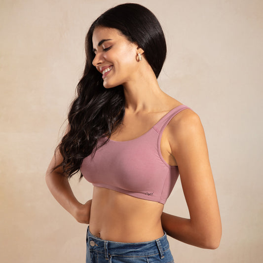 Soft cup easy-peasy slip-on bra with Full coverage - Wistful Mauve NYB113