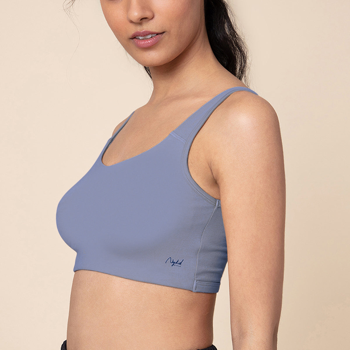 Soft cup easy-peasy slip-on bra with Full coverage - Blue NYB113