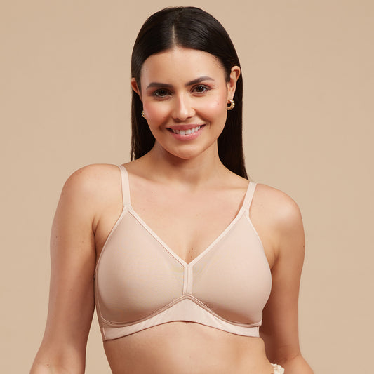 Buy Nykd by Nykaa Textured Lace Padded Wirefree Bra - Blue NYB076 Online