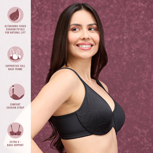 Buy Nykd By Nykaa Super Support Infinity Mesh Non Padded Bra-Nyb150 Black  Online