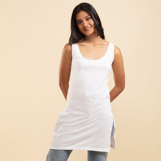 Cotton Kurta Cami -White NYC006