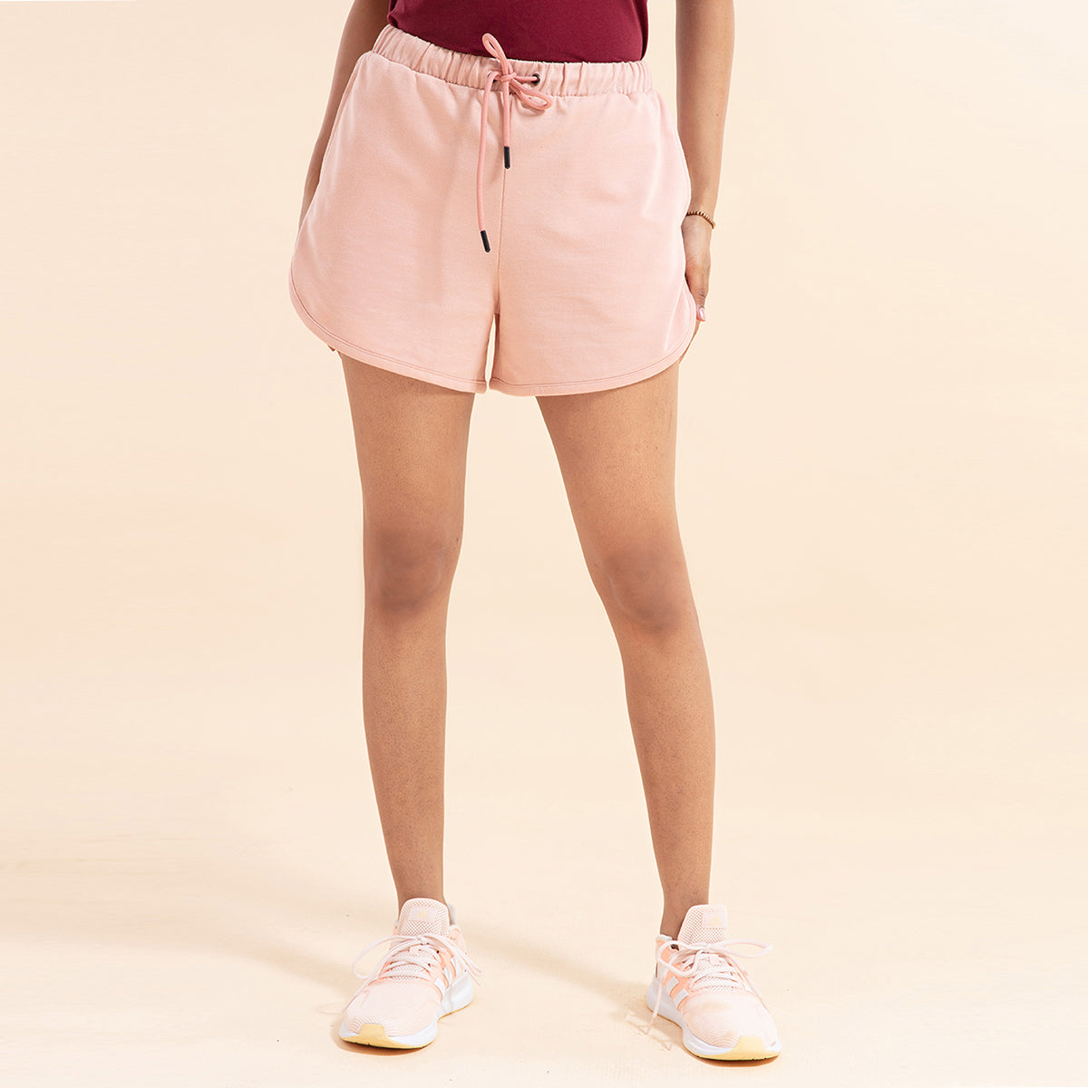 Chill- Pill Cotton Terry Shorts , Nykd All Day-NYK 039  Evening Sand Pink