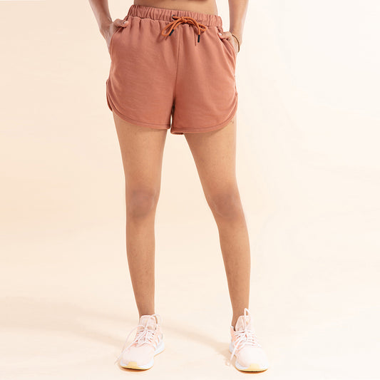 Chill- Pill Cotton Terry Shorts , Nykd All Day-NYK 039 Pecan Brown