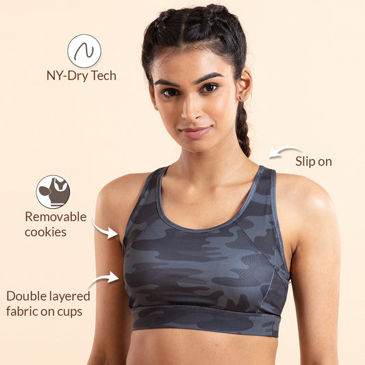 Nykd by Nykaa Shape Up Sports Bra With Removeable Cookies , Nykd All  Day-NYK 008 - Pink