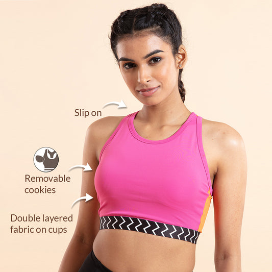 Buy Nykd Multicolor Printed Sports Bra for Women's Online @ Tata CLiQ