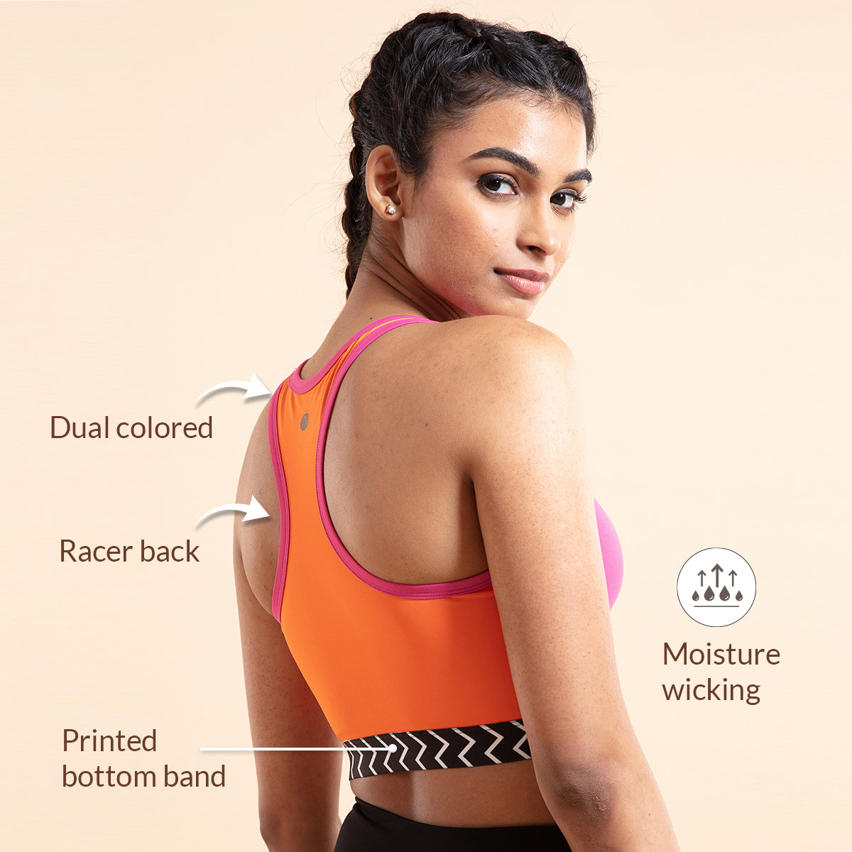 Pink all day sales sports bra