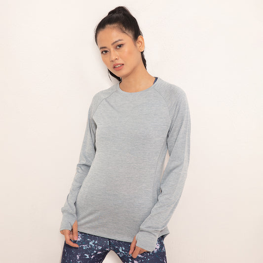 Long Sleeved Athletic Top-NYK311 Nimbus Cloud