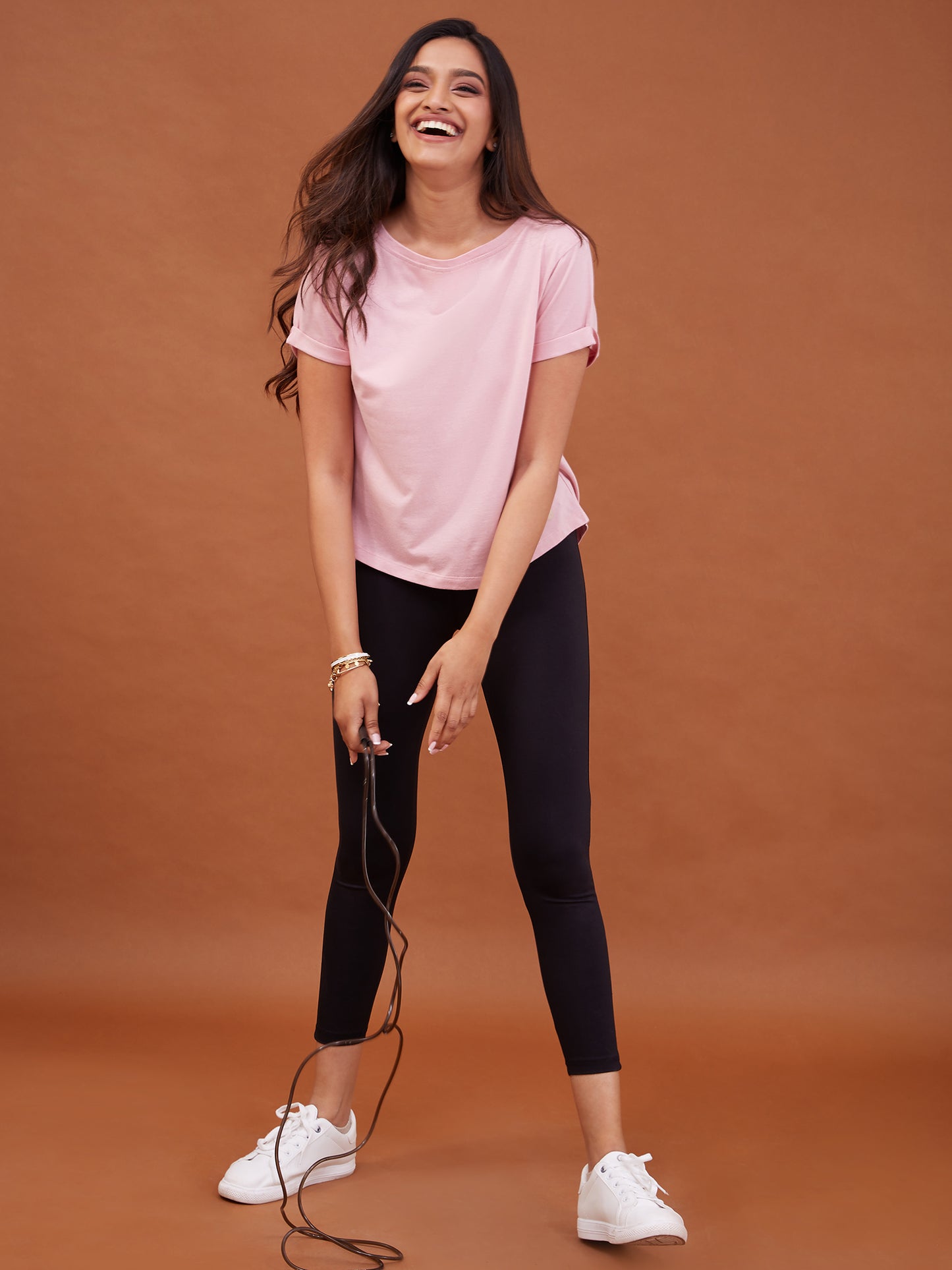 Nykd All Day Essential Cotton Modal Tee in Relaxed fit-NYLE048 Zephyr