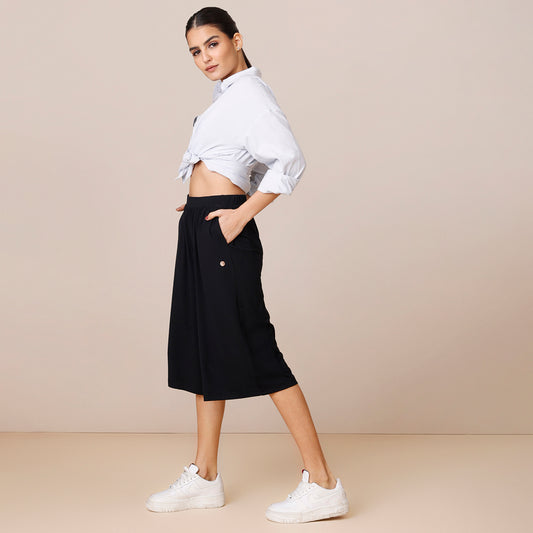 Nykd All Day Sooo Comfy Super Soft Modal Lounge Culottes-NYLE059 Anthracite