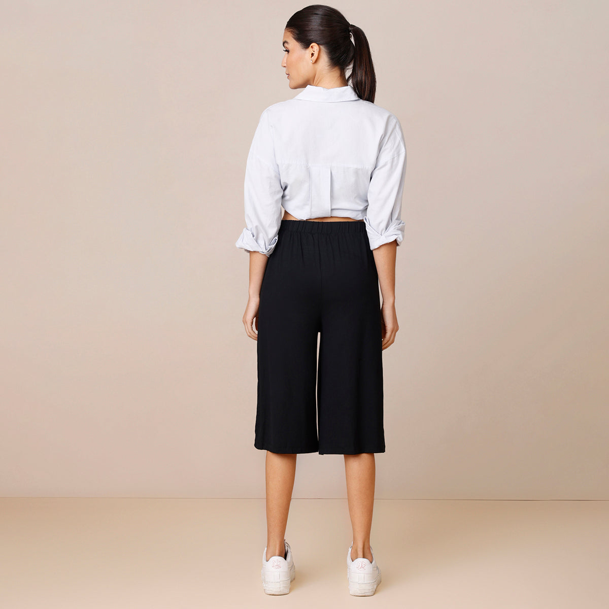 Nykd All Day Sooo Comfy Super Soft Modal Lounge Culottes-NYLE059 Anthracite