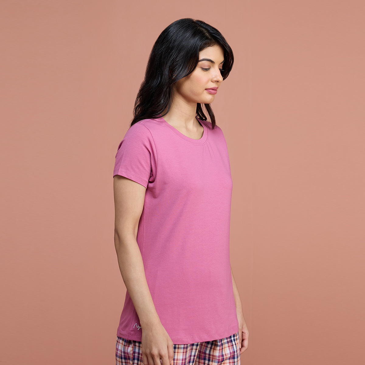 Essential Cotton Tee - NYLE216 - Red Violet