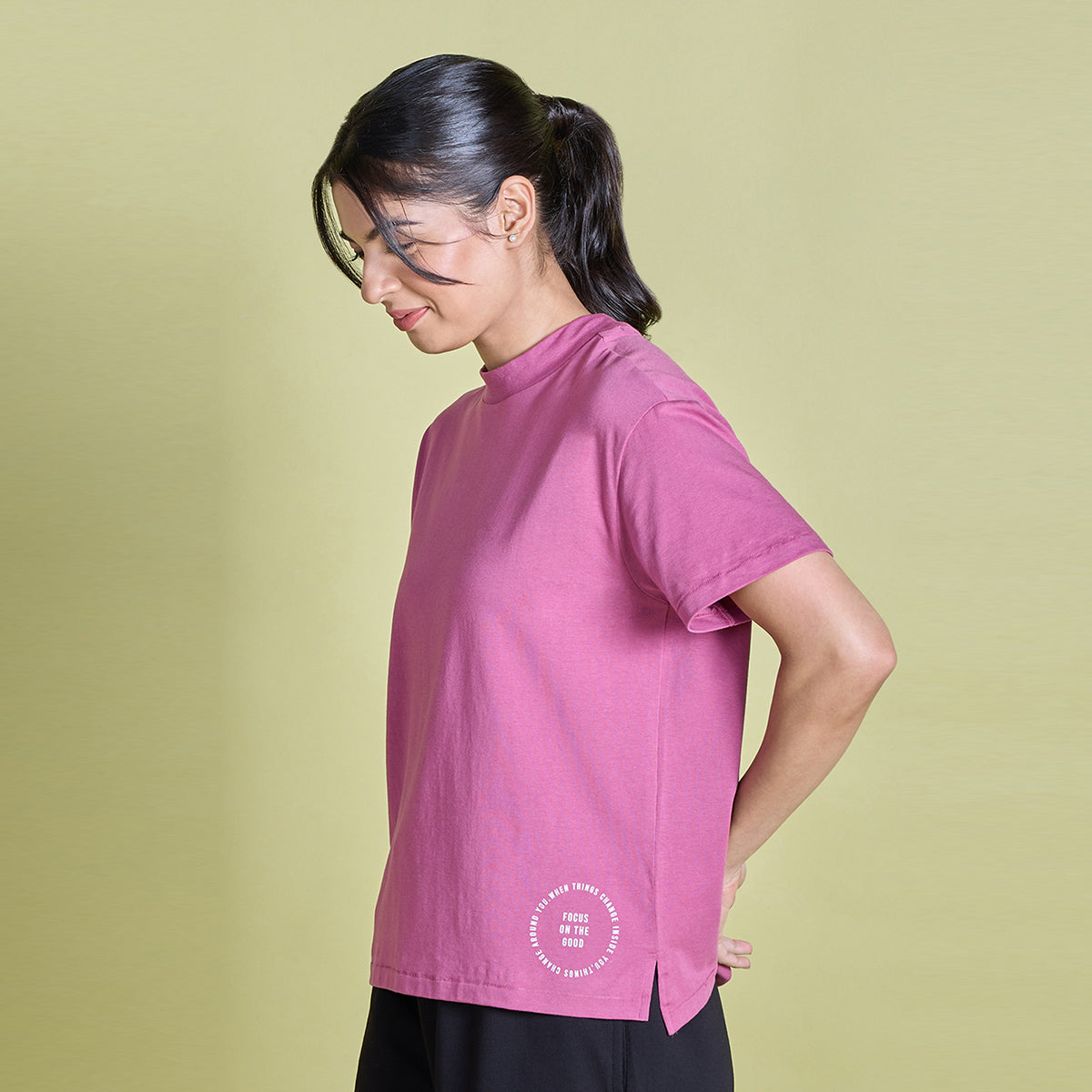 Nykd All Day Iconic Cotton Boxy Tee - NYLE276 - Red violet