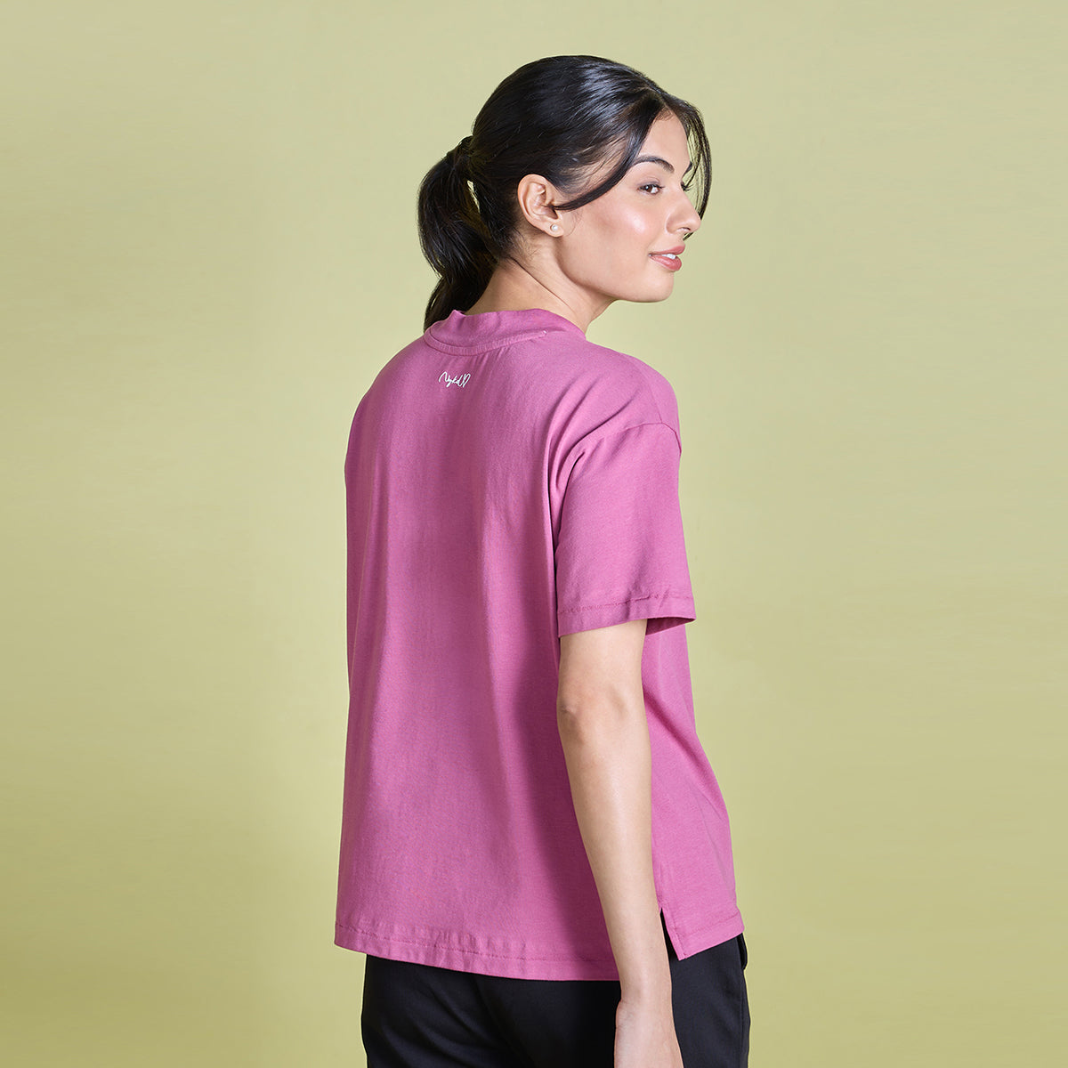 Nykd All Day Iconic Cotton Boxy Tee - NYLE276 - Red violet