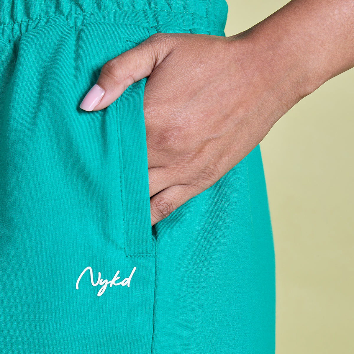 Nykd All Day  Knit Terry Shorts - NYLE503 - Pepper green