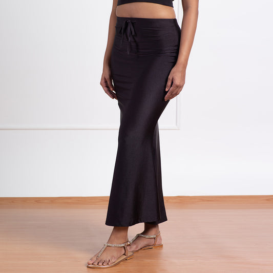 NPLASH FASHION Microfiber Saree Shapewear with Rope Petticoat for Women,  Cotton Blended Shape Wear for Saree (S, Black) : : Fashion