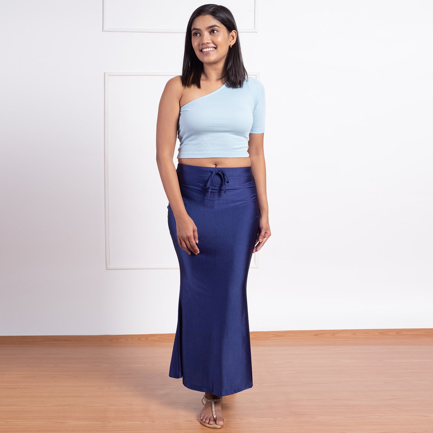 Mermaid Saree Petticoat NYOE01 Navy Nykd by Nykaa