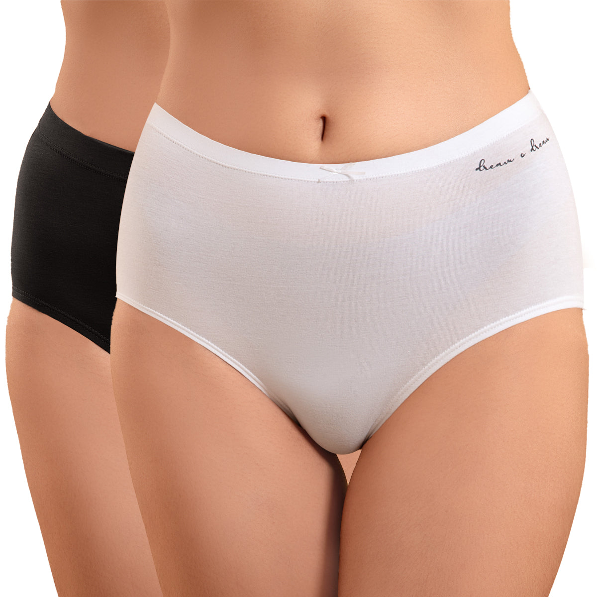 NYKD X Masaba Pack Of 2 Cotton Full Brief with Anti odor-NYP015--Anthracite, White