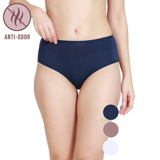 Buy Nykd by Nykaa Pack of 3 Cotton Hipster Panties with Anti odor-NYP036 -  Multi-Color online