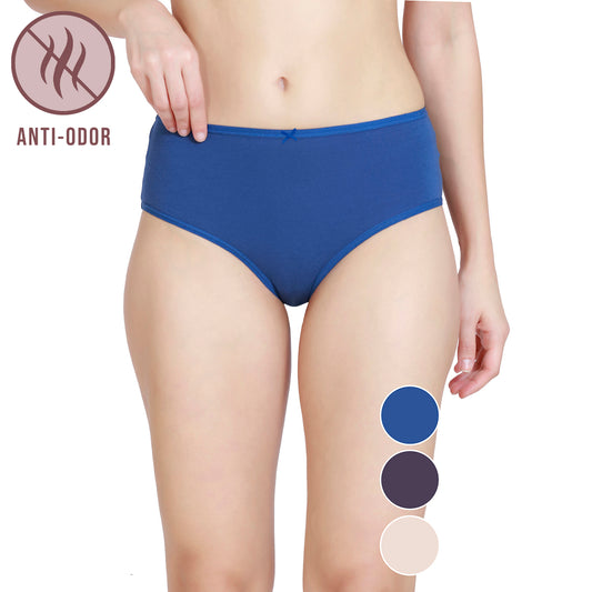 Buy NYKD by Nykaa Cotton Hipster with Anti Odor,Panties, NYP100, Assortment  10, S, 3N at