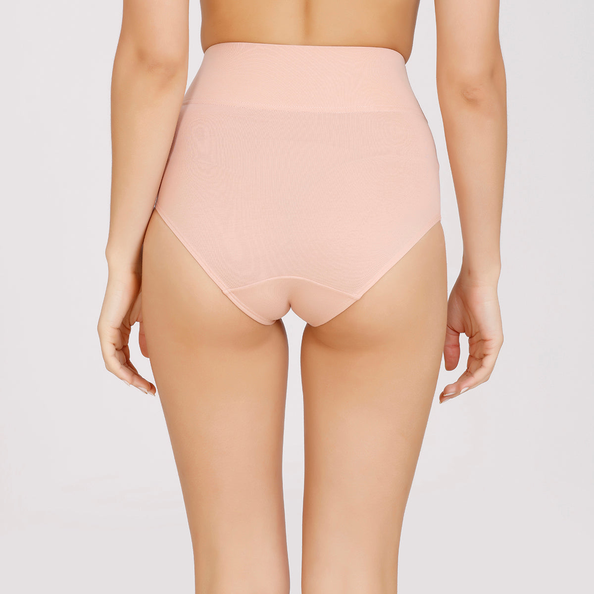 Pack of 2 No Visible Elastic Tummy Tucker Brief with Full Rear Coverage-NYP105 Black & Nude