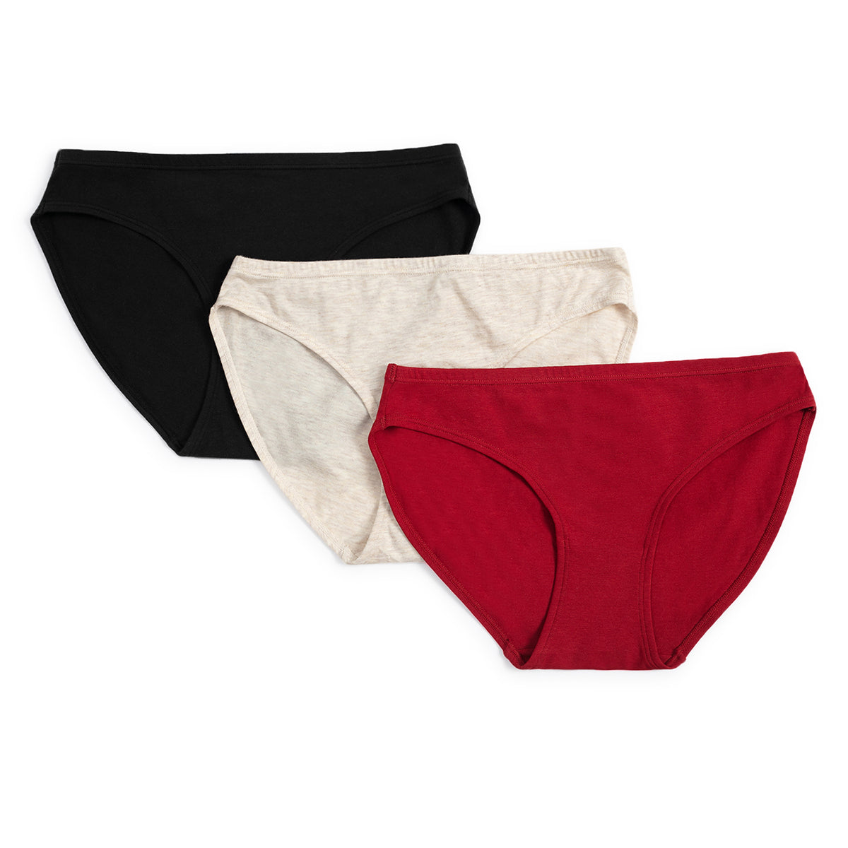 Pack Of 3 Low rise Bikini Cotton Stretch Full Rear Coverage Panty -NYP138-Multi colour