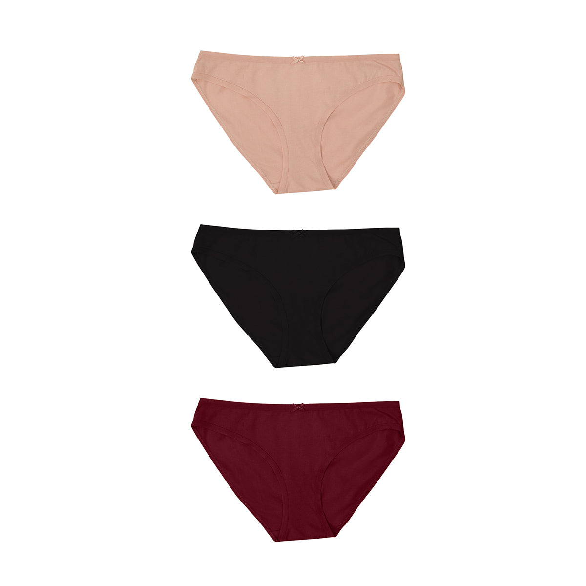 Pack of 3 Soft stretch cotton Low rise Bikini with full rear coverage-NYP168