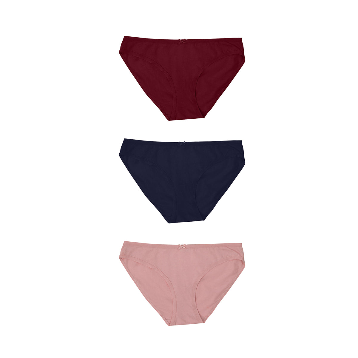 Pack of 3 Soft stretch cotton Low rise Bikini with full rear coverage-NYP170