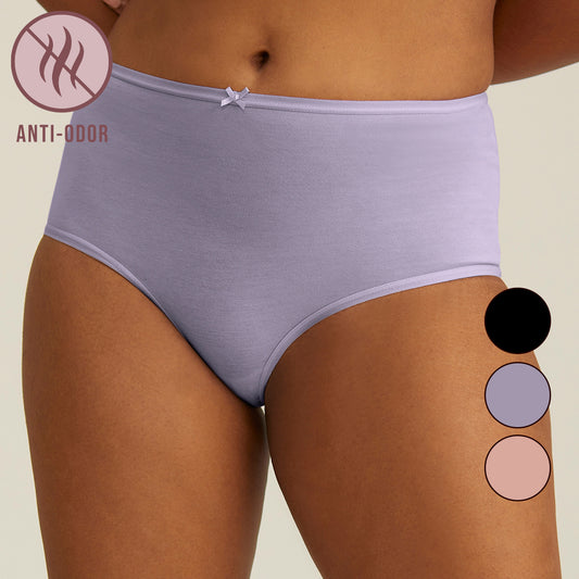 Buy Nykd by Nykaa Cotton Full Brief Panties with Anti Odor  NYP036-Multi-Color (Pack of 3) Online