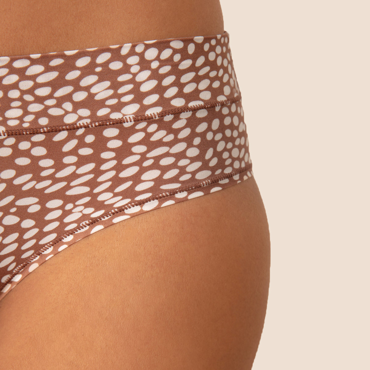 Nykd by Nykaa Super 4 Way Stretch Hipster Panty-NYP342-Brown Polka