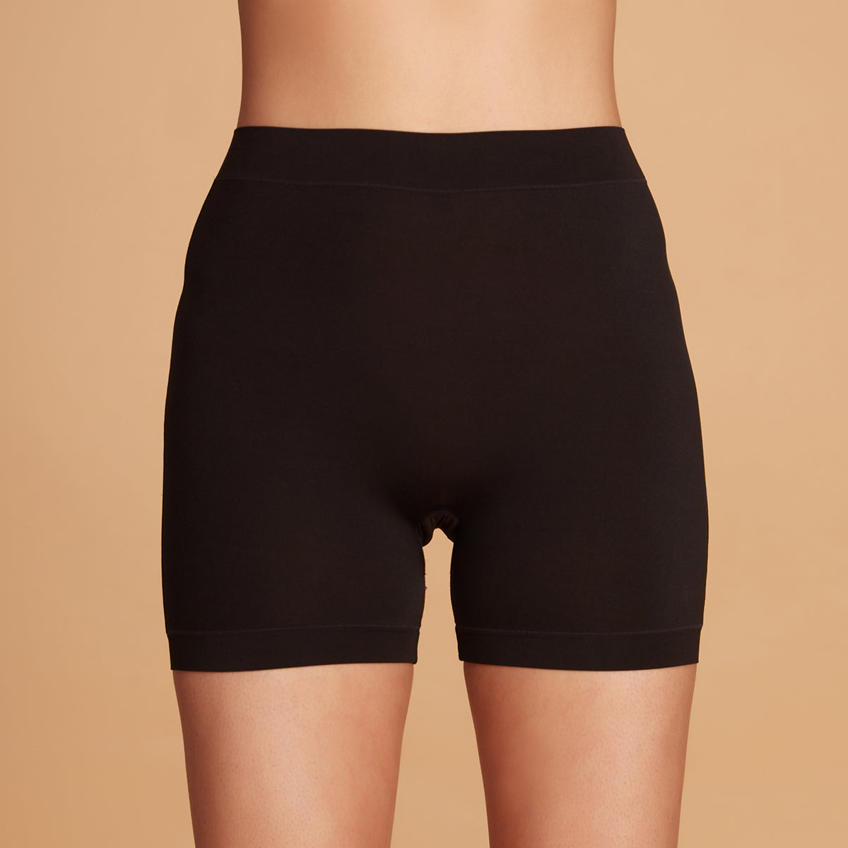 Nykd by Nykaa Anti Chafe Shorts NYP357- Pack of Two - Skin And Black
