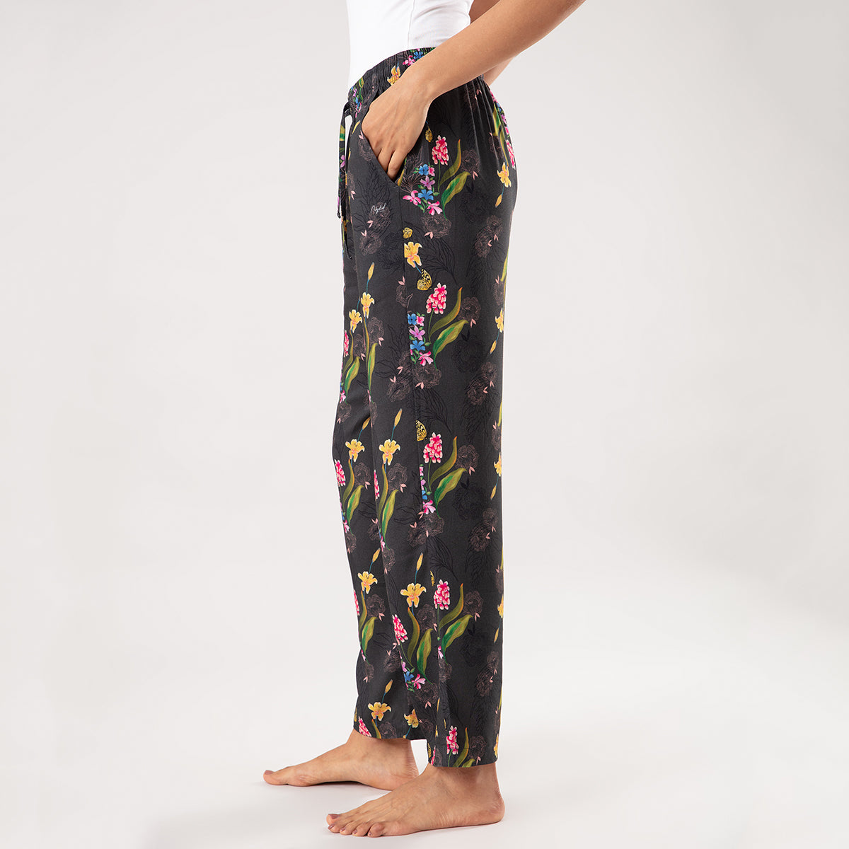 Rayon Pajama Printed paradise ultra-smooth Pyjama  - NYS022 Floral print
