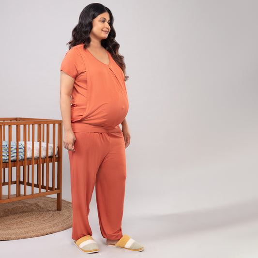 Comfy Maternity Pajama - Bruschetta NYS042