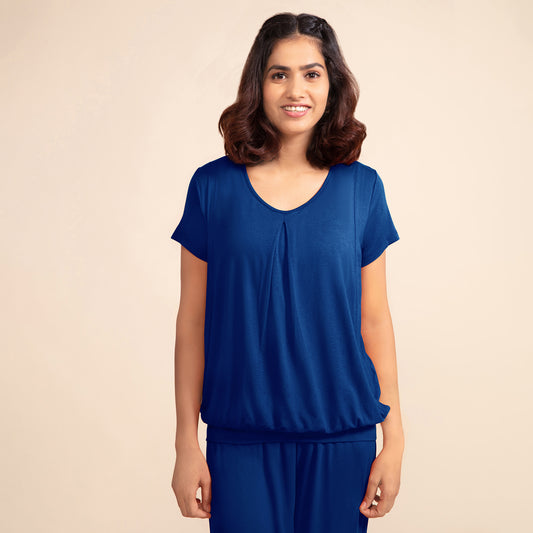 Comfy Mommy Top - Estate Blue NYS043