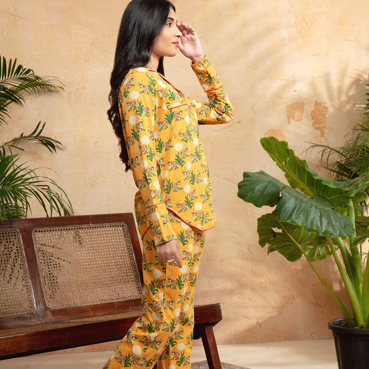 Masaba For Nykd Cotton Pajama Set - Jungle Retreat NYS059