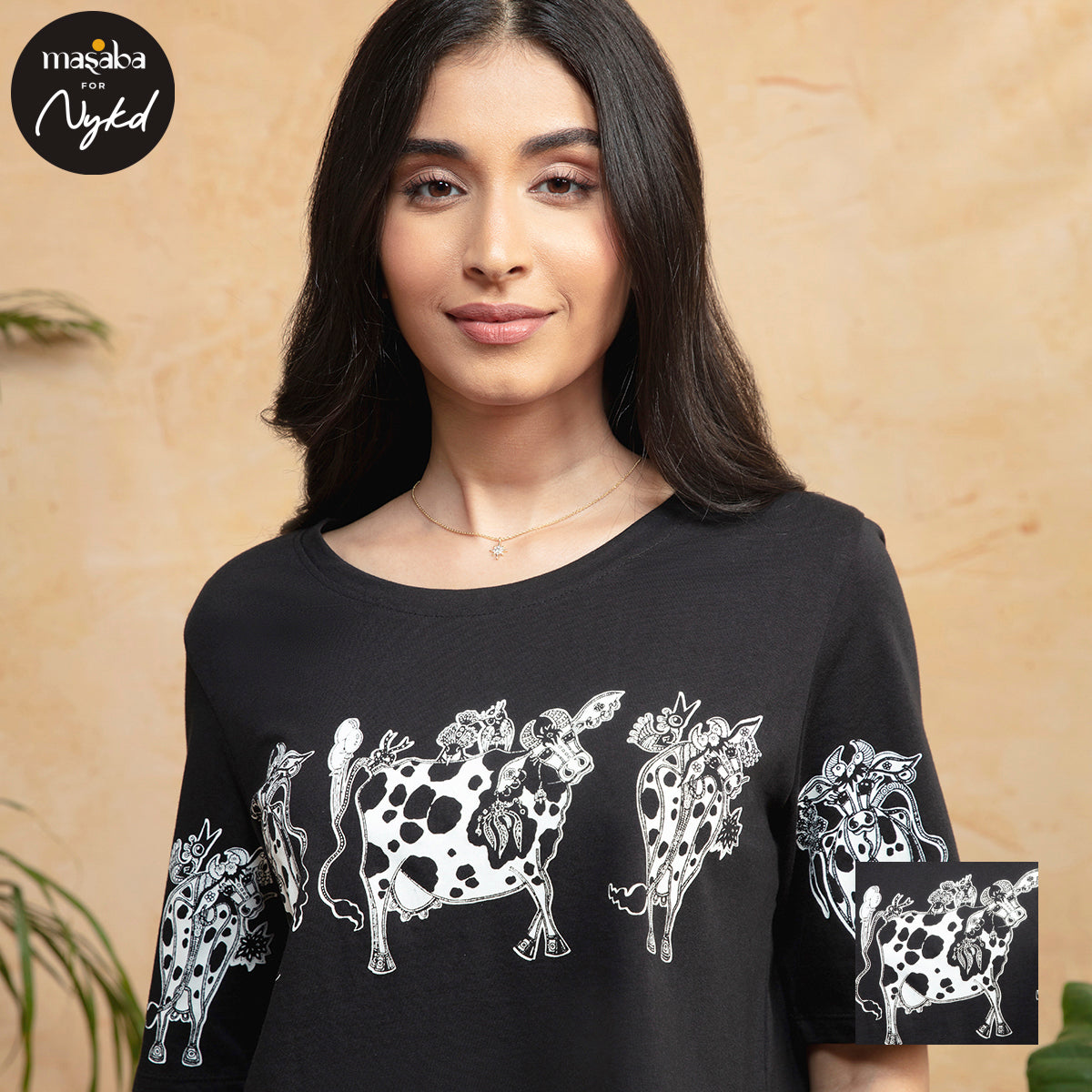 Masaba For Nykd Cotton Crop Top - Lazy Cow NYS079