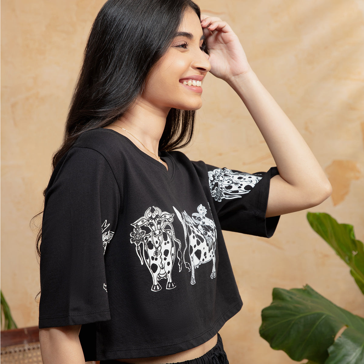 Masaba For Nykd Cotton Crop Top - Lazy Cow NYS079