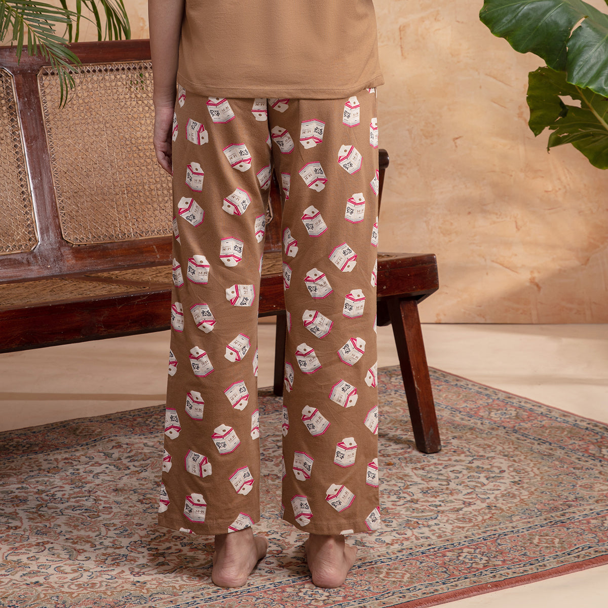 Masaba For Nykd Cotton Pajama - Milky Way Brown NYS080