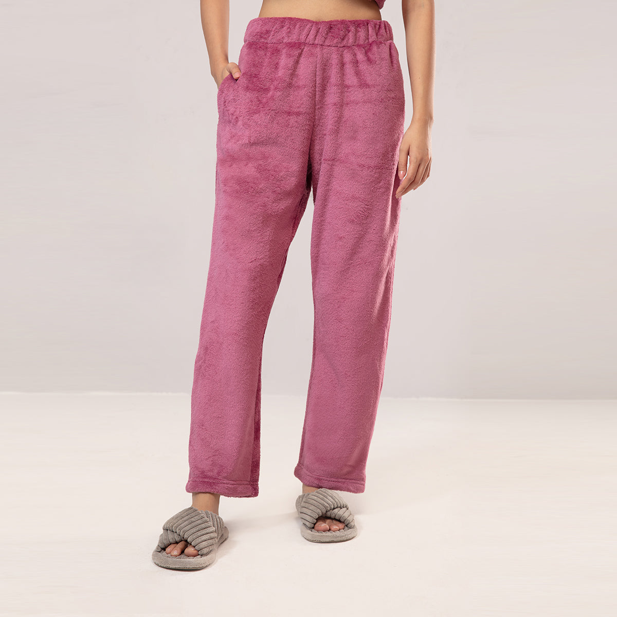 Luxe Fur Lounge Pants-Purple Potion NYS121