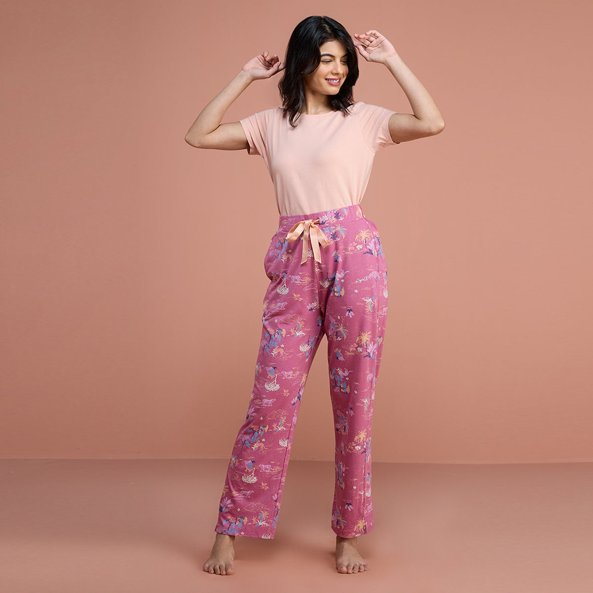 Cotton Modal Pajama-NYS126-Jungle Mauve