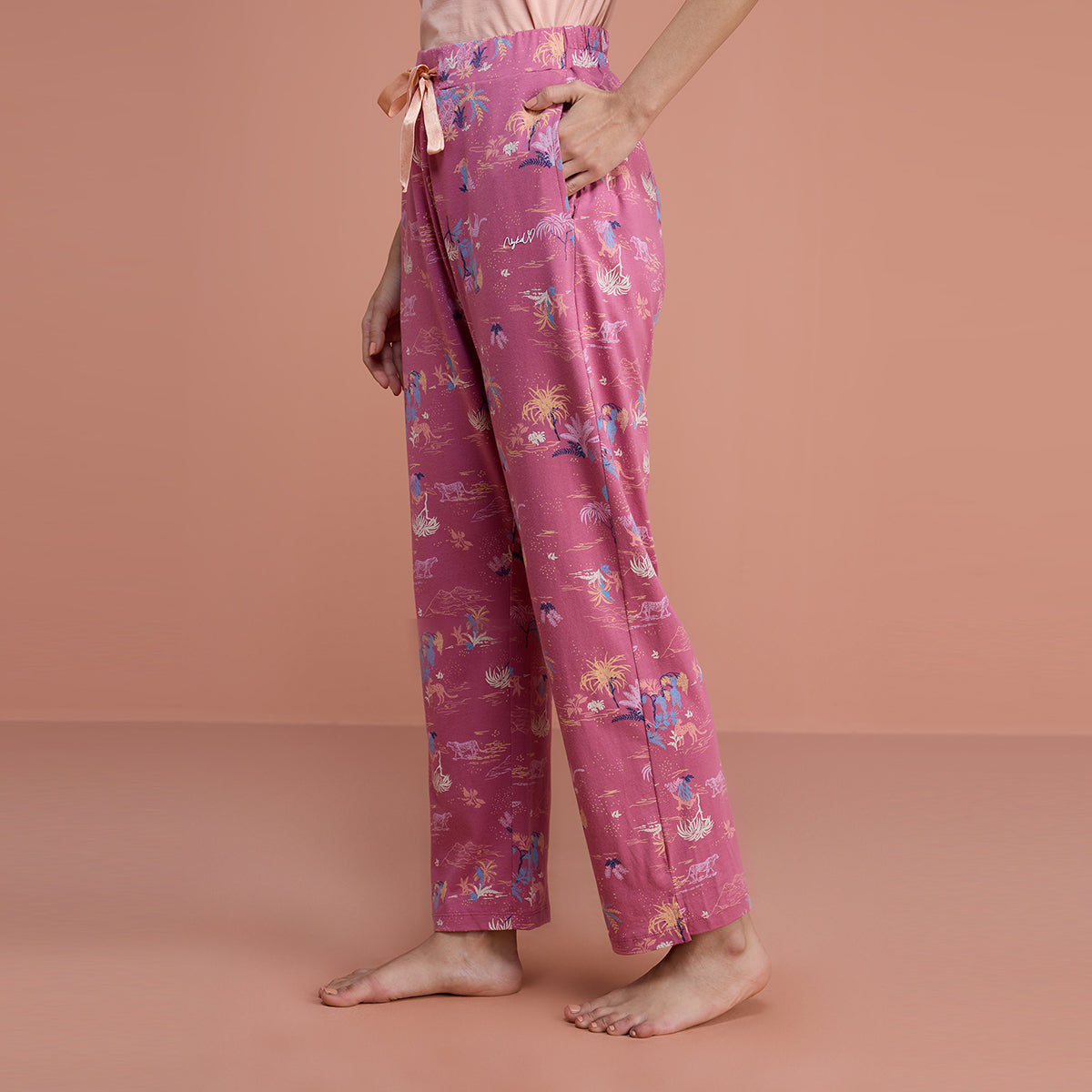 Cotton Modal Pajama-NYS126-Jungle Mauve